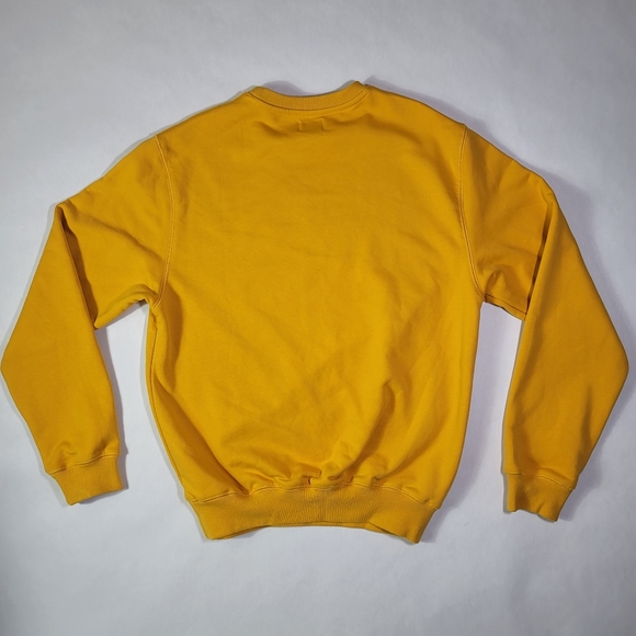 P+F Place Plus Faces Sweatshirt Mustard Yellow Sz Small Crewneck - Picture 6 of 7